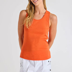 Camisetas de Tirantes para Mujer de Alta Calidad, Transpirables y Ecológicas, Nuevo Modelo, Tejido de Jersey de Poliéster/Algodón, Color Liso Informal, Cierre Frontal Rápido - Product Image 2