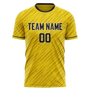 Ropa deportiva de fútbol de manga corta para hombre, camiseta de fútbol transpirable de secado rápido con nombre de logotipo e impresión personalizada - Product Image 1