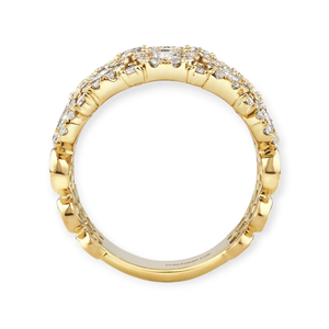 แหวนรัดผ้าเช็ดปากประดับเพชรธรรมชาติทองคำบริสุทธิ์สำหรับผู้หญิงได้รับการรับรองในงานแต่งงานและงานเลี้ยงสไตล์คลาสสิกหรูหราหรูหรา - Product Image 2