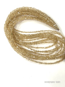 Cuentas de Cuarzo Herkimer de Color Amarillo Claro Natural de Calidad AAA, Recubiertas, Tamaño 2-3 mm - Product Image 3