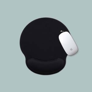 Alfombrilla de ratón ergonómica negra de cuero PU para mujer, diseño deportivo de carga inalámbrica cuadrada 3D de 25,3*23cm para PC, tamaño personalizable - Product Image 2