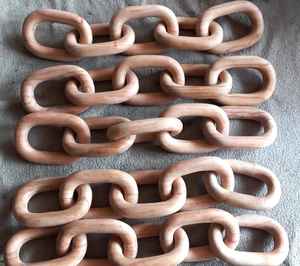 Hecho a medida en eslabones de cadena gruesos de madera de color madera natural ideal para la decoración del hogar y adecuado para su uso en tapices - Product Image 3