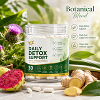 Soutien Détox Quotidien : Capsules DHM L-Cystéine avec Chardon-Marie, Figue de Barbarie, Gingembre, Vitamines B – Complément Détoxifiant Hépatique à Base de Plantes
