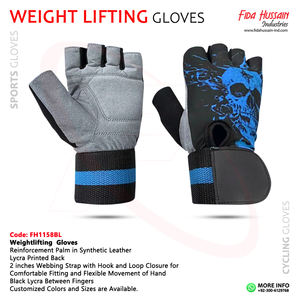 Venta al por mayor guantes de levantamiento de pesas guantes de gimnasio para ejercicio gimnasio fitness con guantes de Palma de refuerzo en cuero sintético - Product Image 6