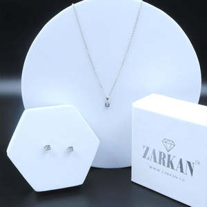 Conjunto de Joyería Zarkan Belle en Plata con Baño de Oro de 24K con Perlas y Diamantes para Bodas y Regalos - Product Image 2