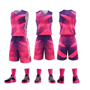 Hot Selling Customized Logo Printing Sports Wear 2023 Polyester Material Basketball Uniform In Different Colors