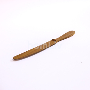 Cuchillo de mesa decorativo de madera de teca natural, hecho a mano, de madera maciza sostenible, cubertería de madera para cocina, vajilla. - Product Image 3