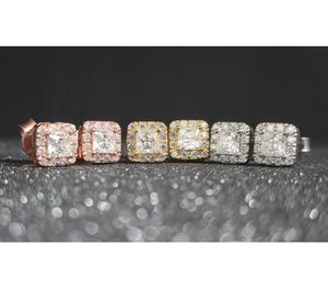 Pendientes Elegantes de Oro Rosa con Diamantes, Estilo Atemporal, Joyería Lujosa y Brillante para Mujer, Regalo de Moda Fina de la India - Product Image 6