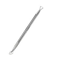 Pousse-cuticules double extrémité en acier inoxydable de haute qualité avec finition hautement polie, outil de manucure professionnel réutilisable
