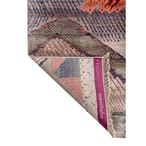 Alfombras Anudadas a Mano de Lana y Seda de Bambú con Patrón Abstracto Rosa y Morado Manchaha Les-2787 para Uso Doméstico Importadas de Jaipur Rugs US - Product Image 5