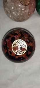 Esfera de Energía Orgonita Feng Shui, Símbolo OM, Protección EMF, Bola de Cristal, Lapislázuli, Resina, Base Dorada, Estilo Amor, Gran Venta - Product Image 6