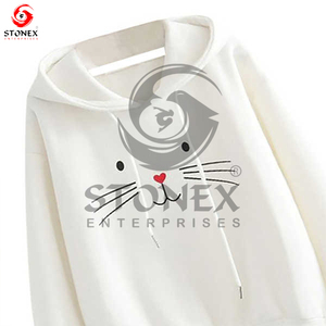 2025 nuevo diseño Super Hoodie ropa informal para mujer estampado sólido en blanco temporada de otoño Sudadera con capucha para mujer - Product Image 3