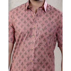 Men's Casual Cotton Printed <b>Half</b> Sleeves <b>Shirt</b> 100% Poplin Fabric Breathable Size XL-ODM Supply - Product Image 2