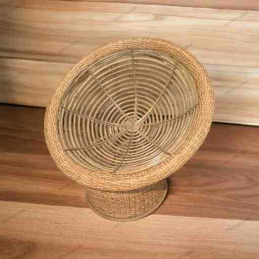 New Design Portable Cute Pet Natural Bamboo Cane Basket Outdoor Durable Rest Chair Cats Dogs Puppy Comfort Pet Basket