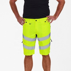 Pantalones cortos Cargo reflectantes a precio barato, ropa de trabajo de verano de seguridad, pantalones cortos Cargo con múltiples bolsillos para hombres, pantalones cortos reflectantes de seguridad para hombres - Product Image 3