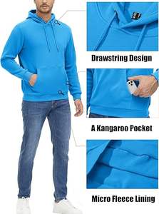 เสื้อฮู้ดสำหรับผู้ชายเสื้อกันหนาวซับในขนแกะเชอร์ปาซิปขึ้นแบบสวมหัวเสื้อโค้ทหนาฤดูหนาวมีฮู้ดอบอุ่น - Product Image 4