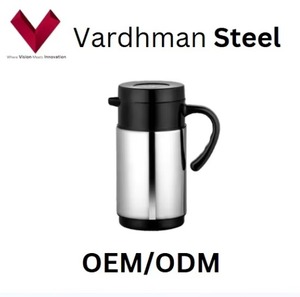 กระติกน้ำสแตนเลสผนังสองชั้นขนาด800มล. พร้อมที่วางหม้อฝาตรงสำหรับน้ำชาร้อน/เย็นโลโก้แบบคลาสสิก - Product Image 5