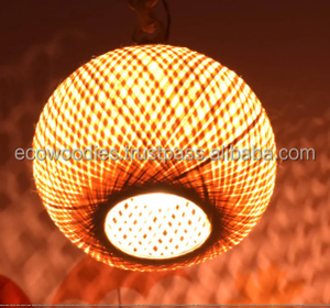 Decorative Bamboo Wicker Shade Hand Woven Pendant Lamp Modern Minimalist Bedroom Living <b>Room</b> Home Furniture Ceiling Light - Product Image 3