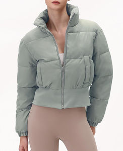 Chaqueta Acolchada de Invierno para Mujer, Cálida, de Secado Rápido, Impermeable, Estilo Bomber, con Cremallera de Nailon, Abrigo Corto para Damas - Product Image 6