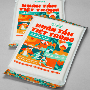 Toalla desechable compacta Kawaii para viajes de verano, tela no tejida absorbente con patrón a cuadros hecha en Vietnam para niños - Product Image 3