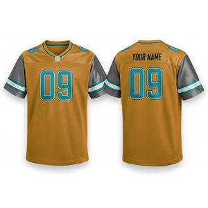 Camiseta de Fútbol Americano Clásica Retro de Malla Transpirable con Cuello en V para Adultos, Ropa Deportiva de Poliéster - Product Image 1