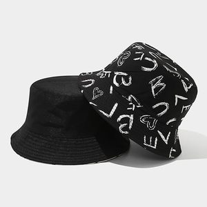 Sombreros de Pescador Unisex Europeos y Americanos, Estampados con Letras y Dibujos Animados, Ajustables, Ligeros, de Algodón y Lino, para Verano y Playa - Product Image 2