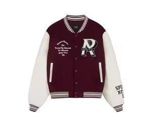 Chaqueta Bomber Varsity Bordada en Chenilla Estilo Letterman para Hombre, Fabricación OEM - Product Image 1