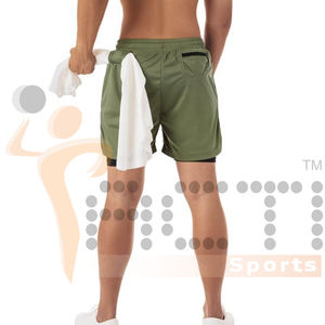 Shorts d'entraînement hommes Top qualité prix usine blanc Football Football Shorts avec bande et maille personnaliser Shorts de sport - Product Image 4