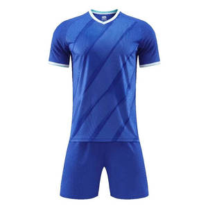 Conjunto de Camiseta de Fútbol para Hombre, Sólida, Transpirable, Antibacteriana, de Secado Rápido, Manga Corta, Cuello en V, 100% Poliéster, para Adultos, Todas las Temporadas, para Exteriores - Product Image 6