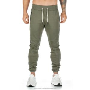 Men's Lightweight High Waist Ripped Canvas Jogging Sweatpants-Casual Training Fitness <b>Trousers</b> - Product Image 1