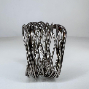 Handmade hammered gold metal napkin ring for stylish <b>dining</b> <b>table</b> setting <b>rustic</b> <b>farmhouse</b> wedding decoration event - Product Image 6