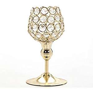 Bougeoirs en cristal perlé, 3 pièces, pour événement, mariage - Product Image 2