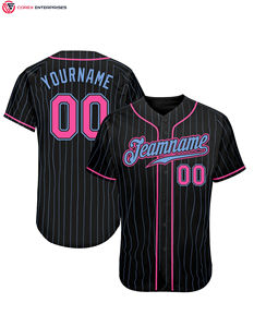 Maillot de baseball avec votre logo imprimé nom et numéro de l'équipe maillot de baseball blanc à fines rayures personnalisé - Product Image 4