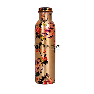 Botella de cobre reutilizable hecha a mano para pureza y sostenibilidad perfecta para regalar por Tradebyd - Product Image 4