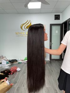 Peluca de cabello humano de encaje completo 6x6 HD con cierre recto de hueso para mujeres negras, peluca con malla frontal HD de cabello virgen brasileño al por mayor - Product Image 6