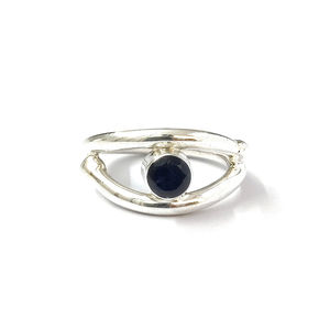 Anillos de Plata 925 con Ónix Negro de Diseño Único, Elegantes y Modernos con Forma de Ojo, para Regalo y Uso Diario - Product Image 1