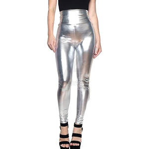 Leggings en cuir de qualité supérieure avec logo personnalisé, prix avantageux, vente en ligne. - Product Image 1