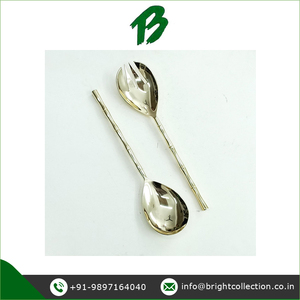 Juego de cubiertos de precio confiable de juego de ensalada con mango de diseño de bambú de buena calidad disponible con etiqueta privada personalizada - Product Image 4