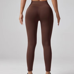 Leggings de yoga para levantamiento de glúteos con control de barriga de cintura alta para mujer, pantalones deportivos de entrenamiento ajustados atléticos para gimnasio sin costuras - Product Image 6