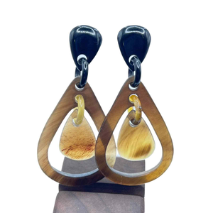 Pendientes de cadena de cuerno de diseño atractivo Pendientes de cuerno de Color marrón de calidad natural de la mejor calidad para accesorios para el hogar - Product Image 3