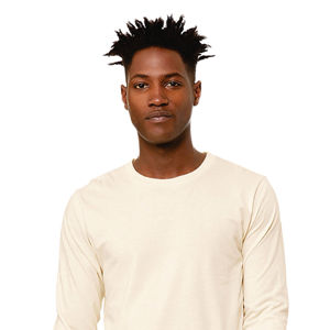 Airlume-Camiseta clásica de manga larga para hombre y mujer, Camiseta de algodón peinado y anillo de 32, 100% oz, Natural, con cuello redondo, 4,2 - Product Image 4