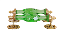 Poignée de tiroir en verre taillé victorien en laiton vintage pour armoires de cuisine ou de chambre à coucher et portes, poignées de bouton en verre taillé
