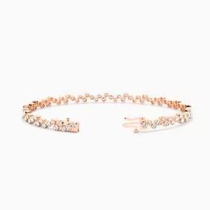 Hip Hop Women's <b>Tennis</b> for <b>Bracelet</b> 925 Silver Moissanite Diamond 3mm 4mm <b>Fashion</b> Cuff Jewelry - Product Image 3