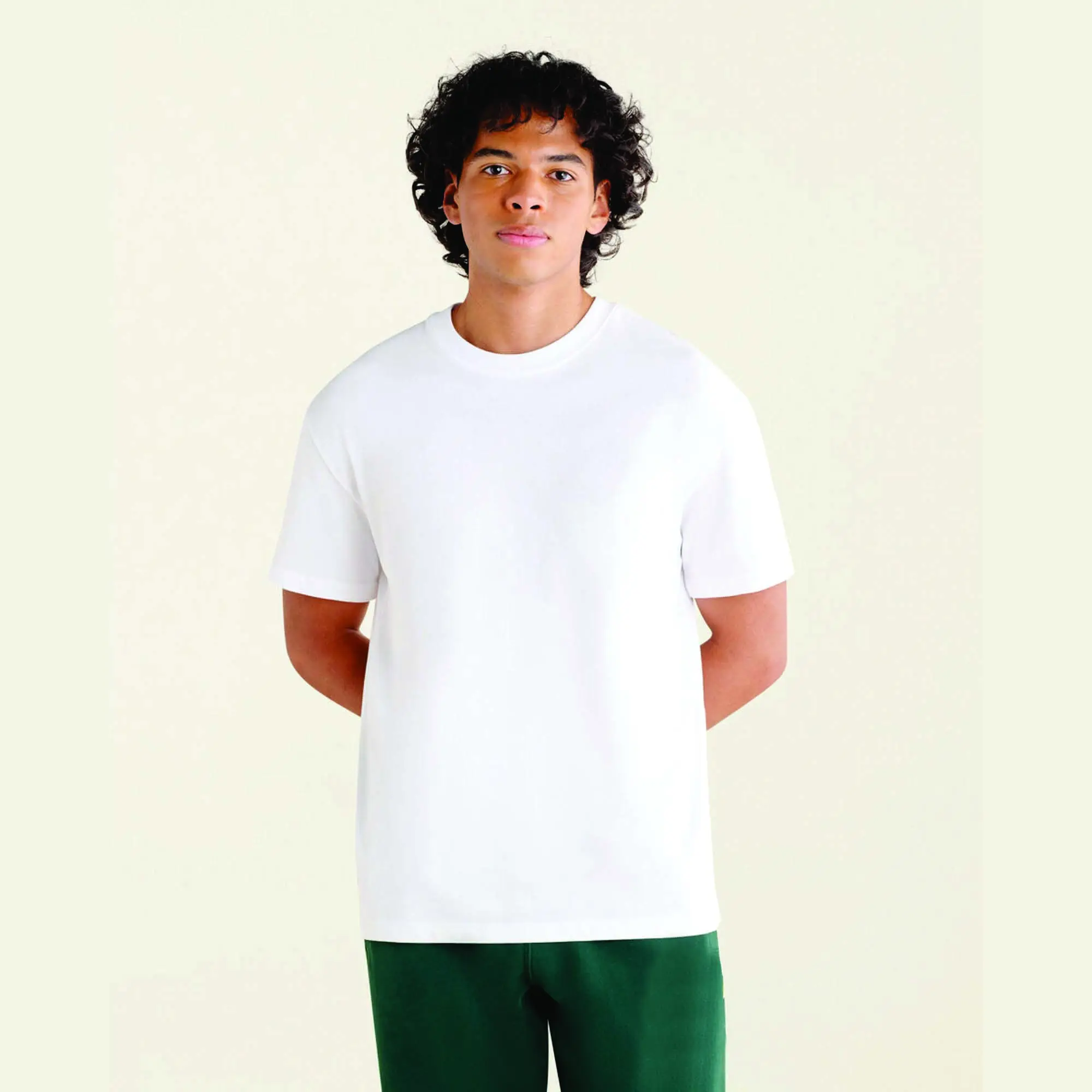 Maglietta da palestra in bianco in cotone organico Slim Fit muscolare da uomo personalizzata di alta qualità personalizzata