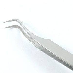 Pinzas Profesionales para Extensión de Pestañas Estilo Staleks con Acabado Satinado, Punta de Fibra de Acero Inoxidable, Punta Puntiaguda, Oferta de Septiembre - Product Image 2