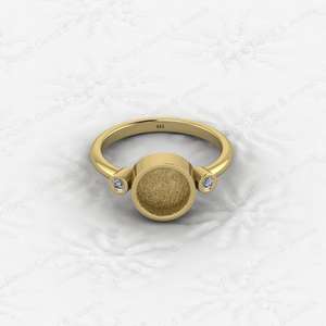 Superb Quality 925 Silver Bezel Round 8mm Blank Setting <b>Ring</b> Gemstone <b>Ashes</b> Resin Findings Wedding Gift Jewelry - Product Image 3