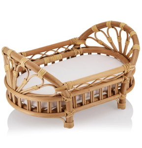 Berceau en rotin et bambou écologique et captivant pour poupée, jouet pour enfant, berceau en rotin pour poupée, meilleur prix - Product Image 3