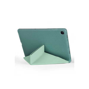 Étui intelligent Netzy 2020 pour Galaxy Tab A7 10.4 T500 vert clair, pliable en trois parties avec compartiment pour stylet et support en PC - Product Image 6