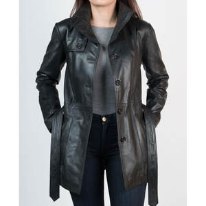 2025 nuevas llegadas precio ropa de mujer Abrigos de cuero mejor precio cómodo secado rápido transpirable de talla grande abrigos de cuero para mujer - Product Image 3