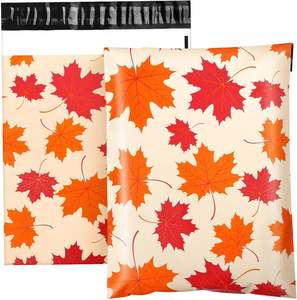 Bolsas de Poliéster 25x33cm con Cierre Autoadhesivo, Impermeables, Resistentes a Desgarros, Duraderas, Diseño de Hojas de Arce Otoñales de 2.3M - Product Image 1